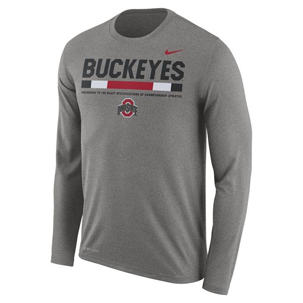 Men's Nike Ohio State Buckeyes Dri-FIT Legend Staff Long-Sleeve Tee