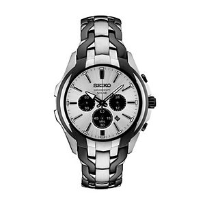 Seiko Men's Two Tone Chronograph Solar Watch - SSC635