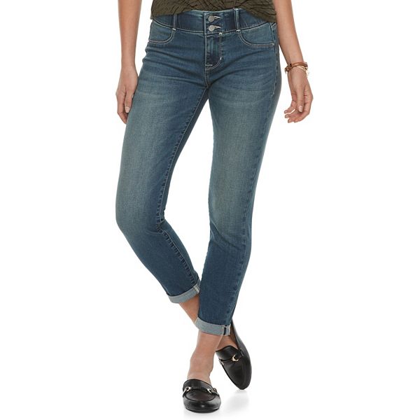 Women's Apt. 9® Tummy Control Cuffed Midrise Capri Jeans