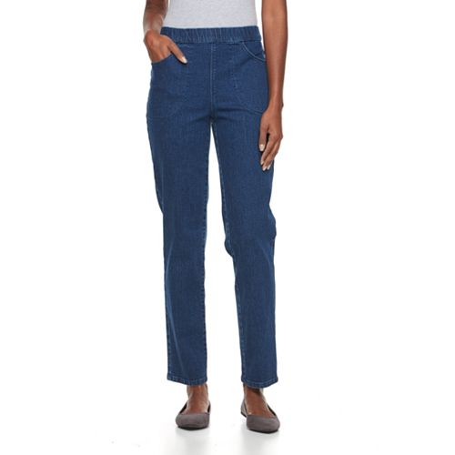 Women's Croft & Barrow® Straight-Leg Pull-On Jeans