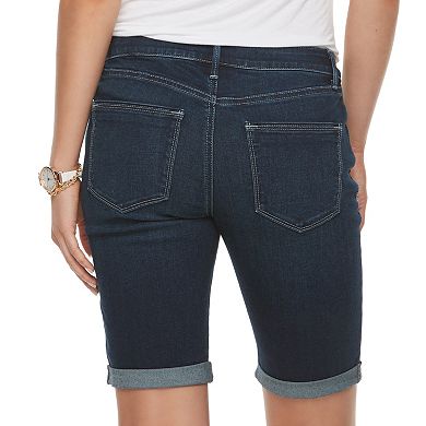 Women's Apt. 9® Cuffed Bermuda Midrise Jean Shorts