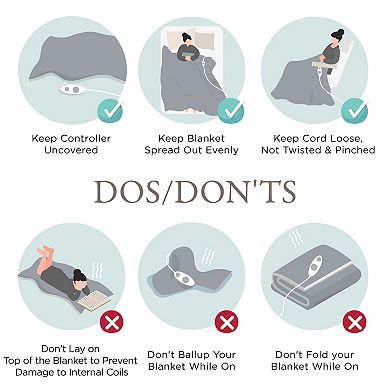 True North by Sleep Philosophy Ultra Soft Reversible Plush Heated Blanket