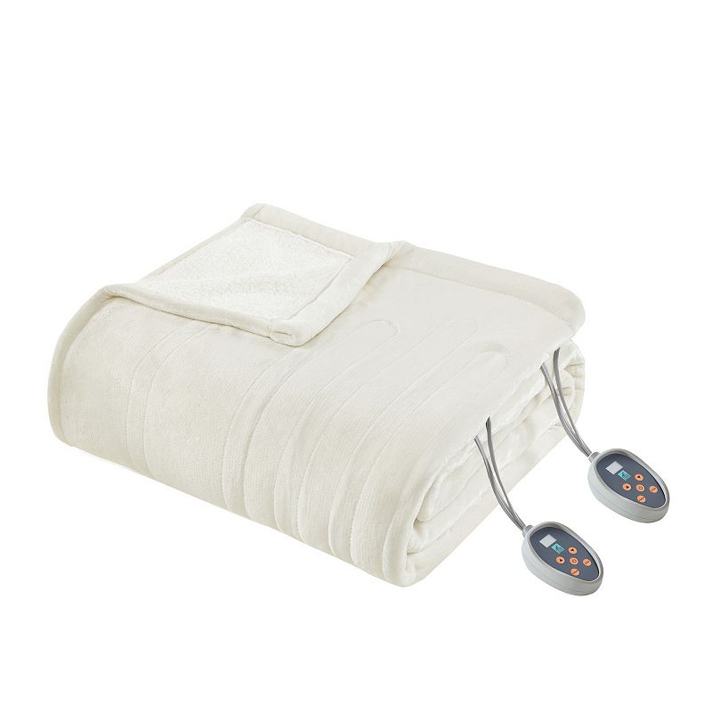 True North by Sleep Philosophy Ultra Soft Reversible Plush Heated Blanket, 