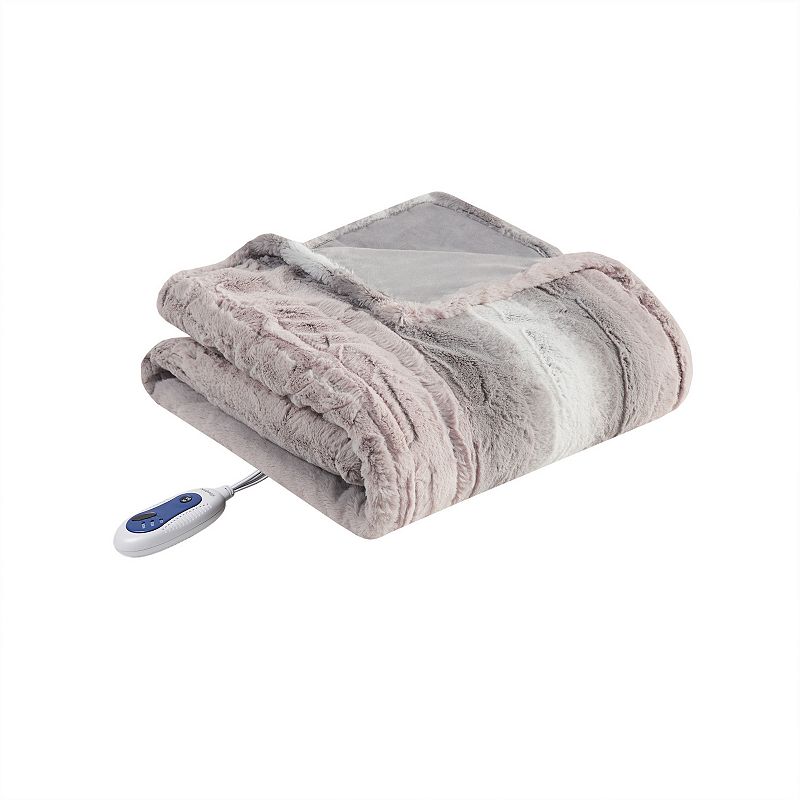 46600064 Beautyrest Marselle Oversized Faux Fur Heated Thro sku 46600064