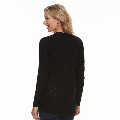 Women's Croft & Barrow® Cable-Knit Cardigan