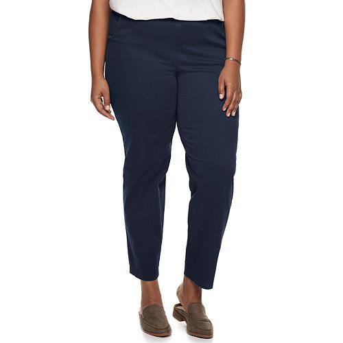 Plus Size Croft & Barrow® Twill PullOn Pants
