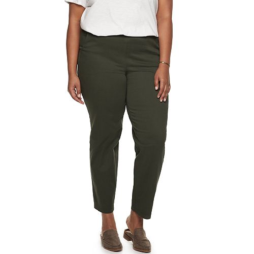 Plus Size Croft & Barrow® Twill Pull-On Pants