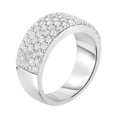 Sterling Silver Cubic Zirconia Pave Ring