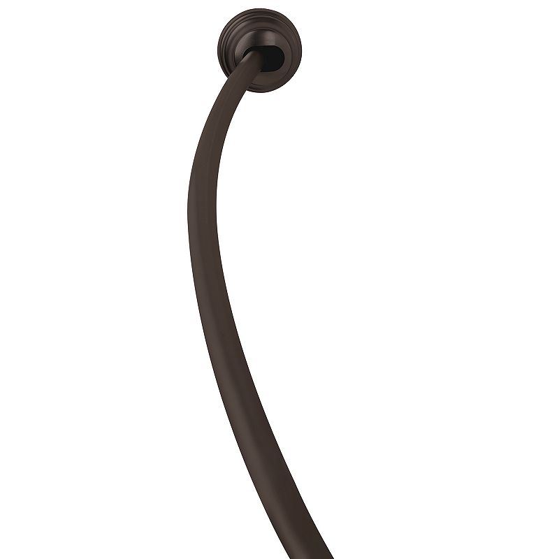50" to 72" NeverRust Rustproof Adjustable Tension Curved Shower Rod Oil Rubbed Bronze - Zenna Home: Aluminum, Lifetime Warranty