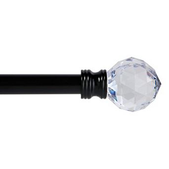 Kenney 1/2” Diameter Harris Petite Café Decorative Adjustable Curtain Rod Set