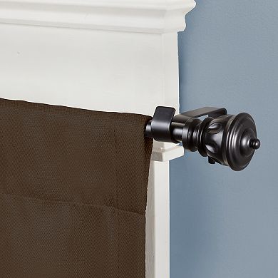 Kenney 5/8” Diameter Kiera Standard Decorative Adjustable Curtain Rod Set