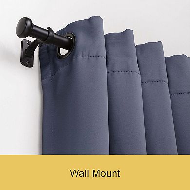 Weaver Rust-Resistant Indoor/Outdoor Cap End Adjustable Curtain Rod Set