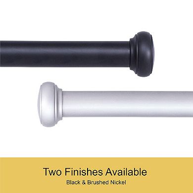 Weaver Rust-Resistant Indoor/Outdoor Cap End Adjustable Curtain Rod Set
