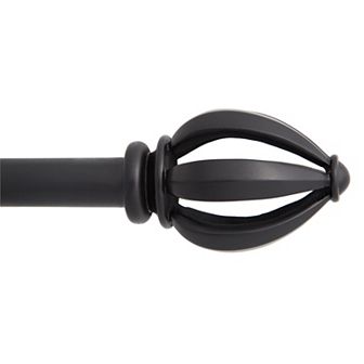 Kenney 3/4” Diameter Lucas Standard Decorative Adjustable Curtain Rod Set