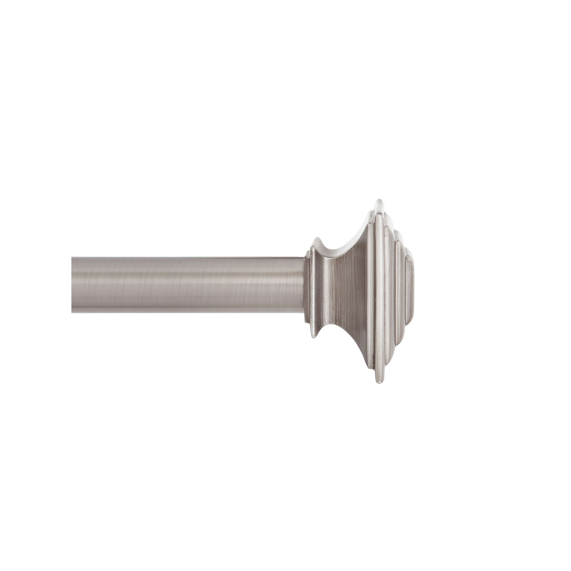 Kenney 1” Diameter Mission Premium Decorative Adjustable Curtain Rod Set,