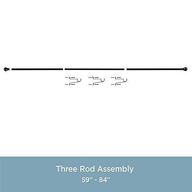 Kenney 1” Diameter Layla Value Decorative Adjustable Curtain Rod Set