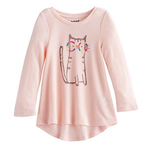 Baby Girl Jumping Beans® Thermal Graphic Tunic Top