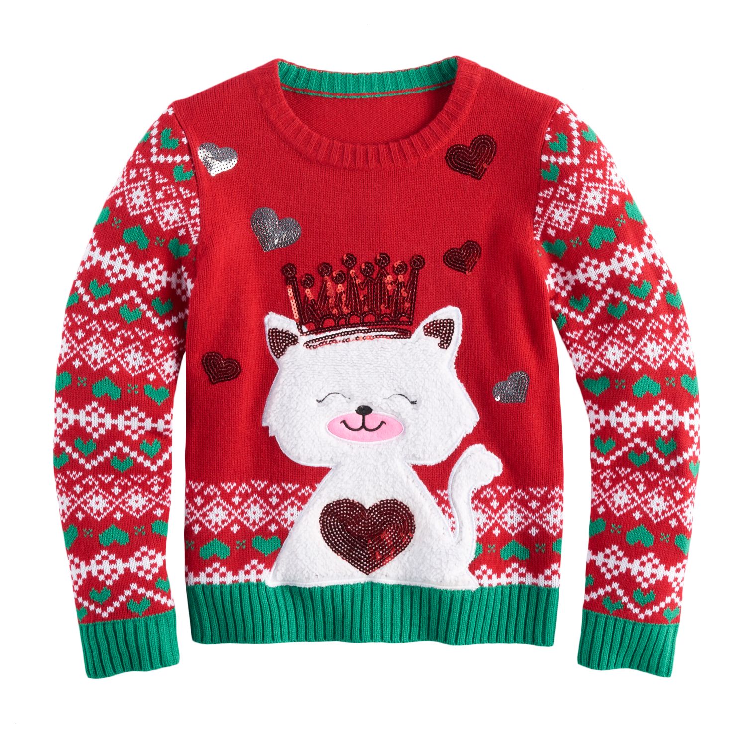 sequin ugly christmas sweater