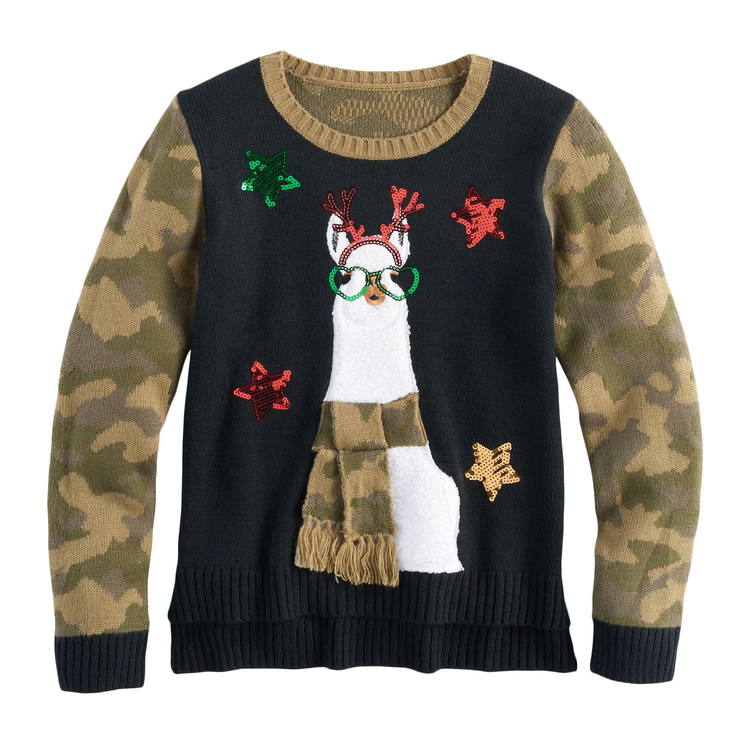 camo ugly christmas sweater