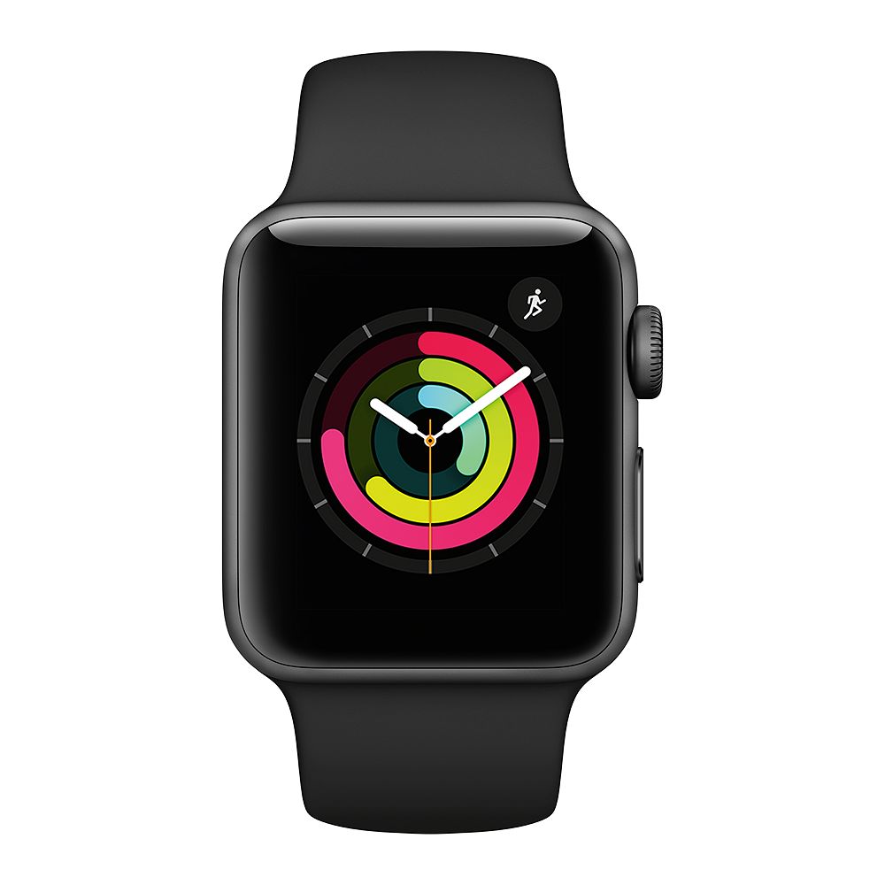 Apple Watch Series 3 (GPS) 38mm Space Gray Aluminum Case with ...