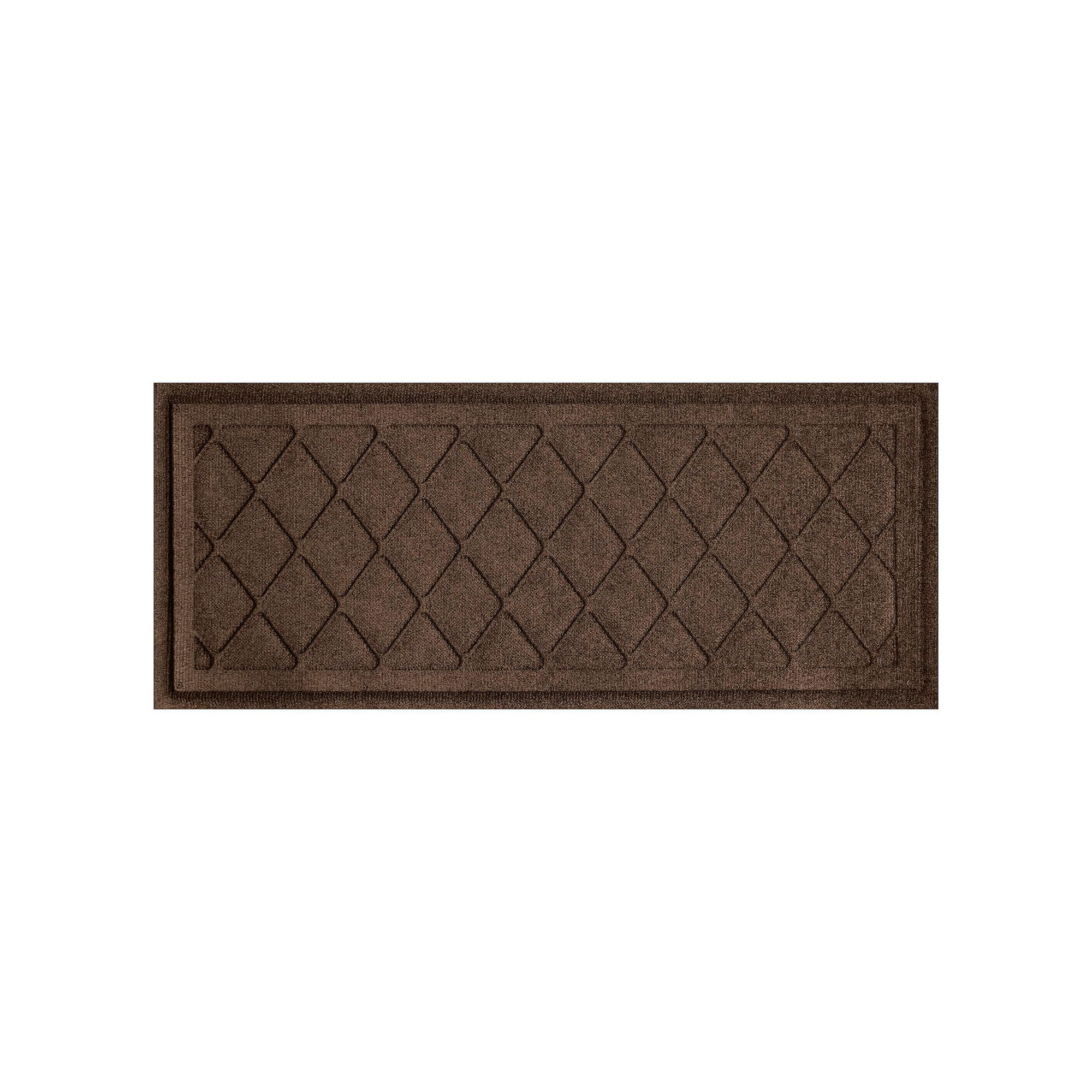 Waterhog Argyle Indoor Outdoor Boot Tray - 15 x 36, Dark Brown