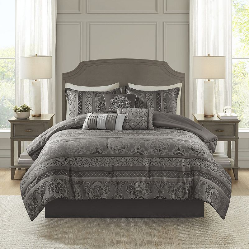 18967032 Madison Park 7-piece Venetian Jacquard Comforter S sku 18967032