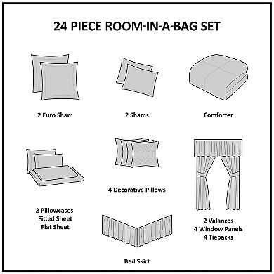 Madison Park Essentials 24-piece Loretta Bed Set