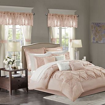 Madison Park Essentials Loretta 24 pc Complete Comforter Set with Sheets and Curtains
