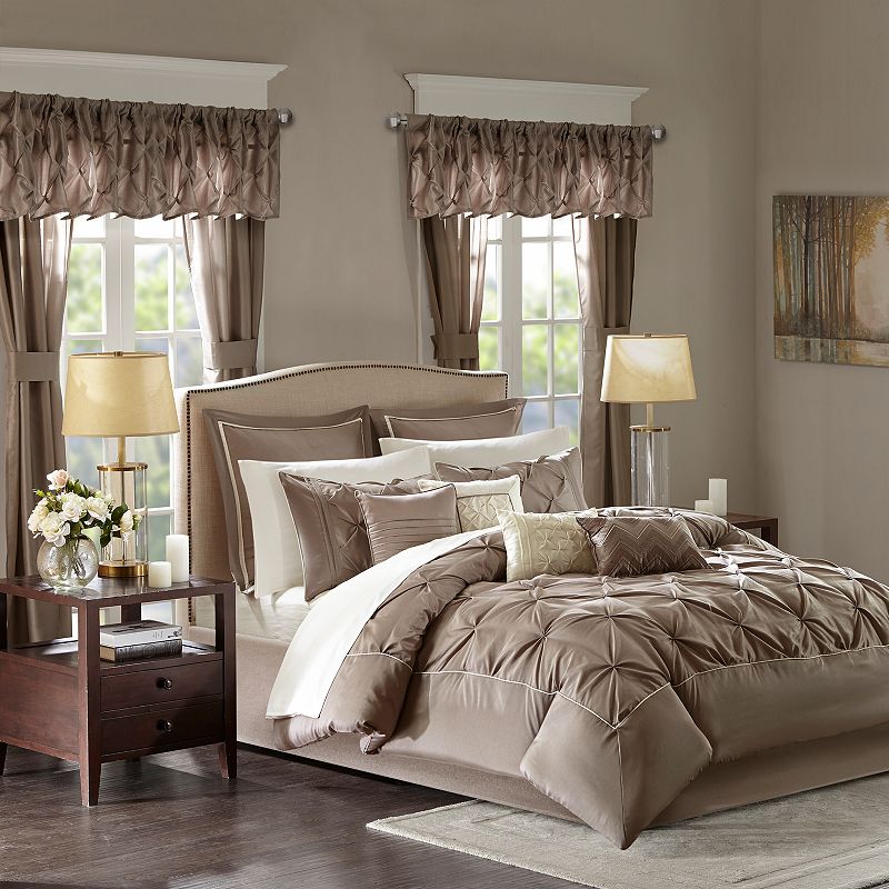 (incomplete)Madison Park Essentials Queen Joella 24-Piece Room in a Bag  Taupe