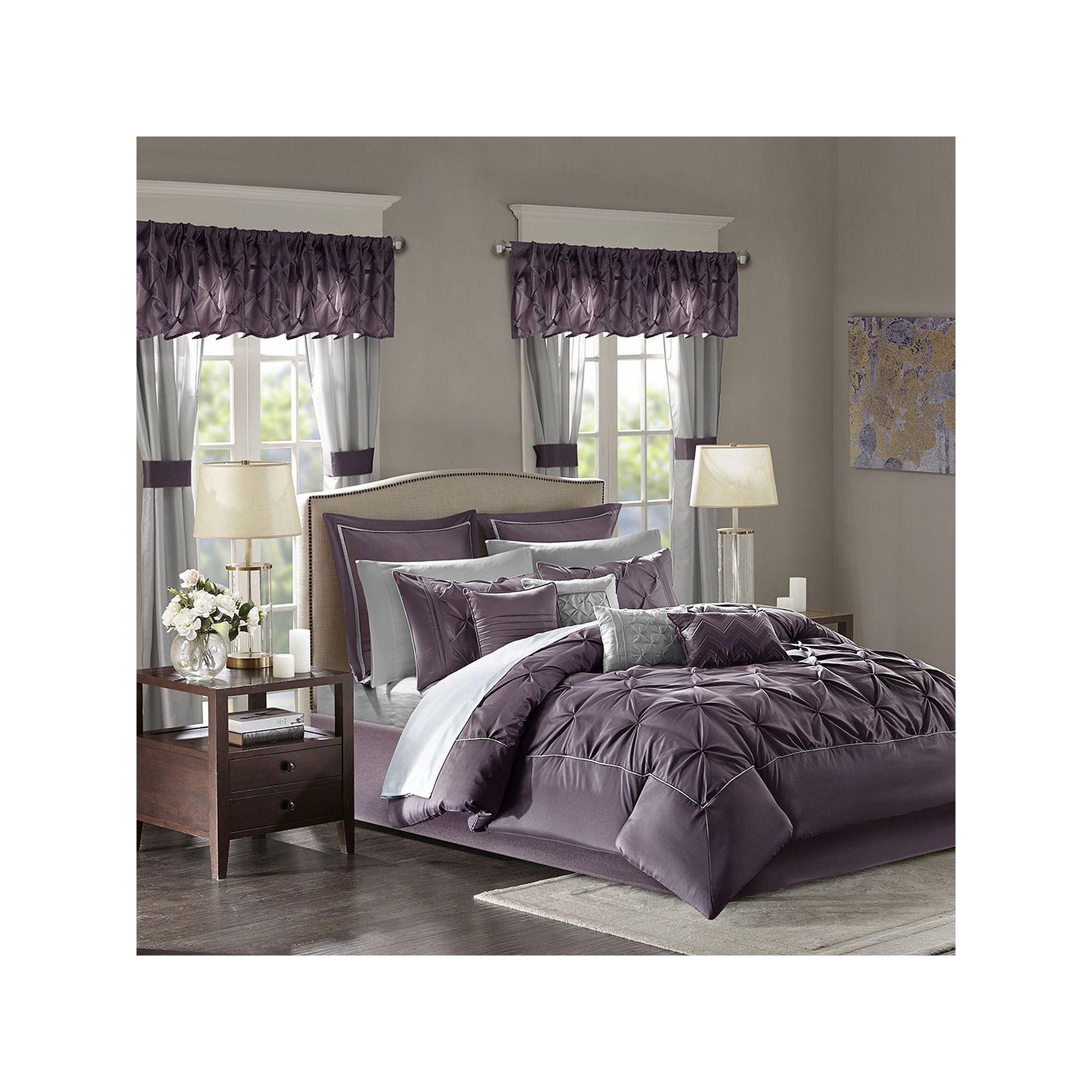 Madison Park Essentials Loretta 24-Piece Complete Comforter Set with Sheets
