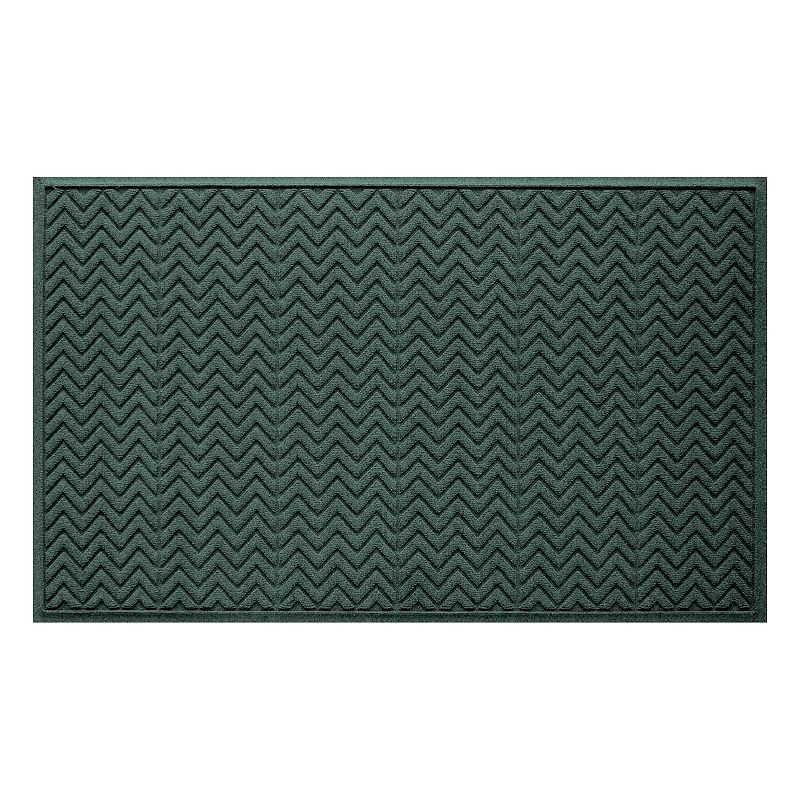 WaterGuard Chevron Indoor Outdoor Mat, Dark Green, 3X5 Ft