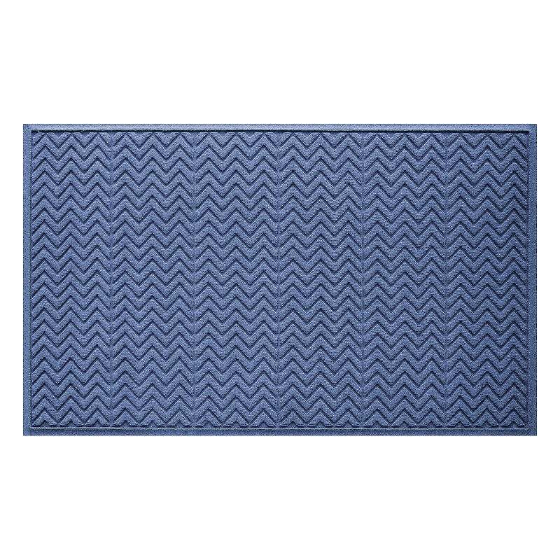 WaterGuard Chevron Indoor Outdoor Mat, Blue, 3X5 Ft