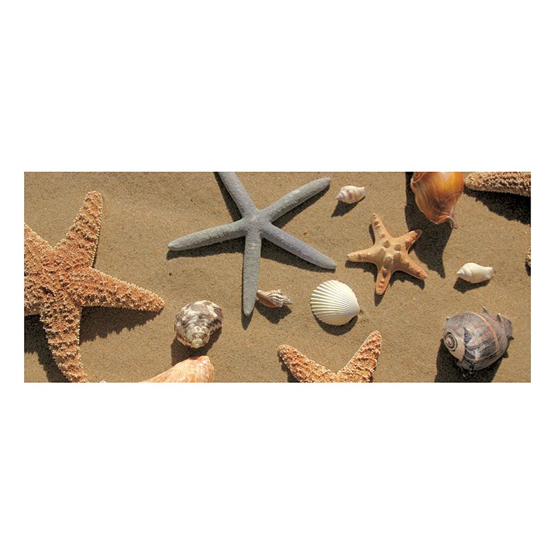 Bungalow Flooring Beachcomber Shells Indoor Outdoor Mat, Multicolor, 25X60