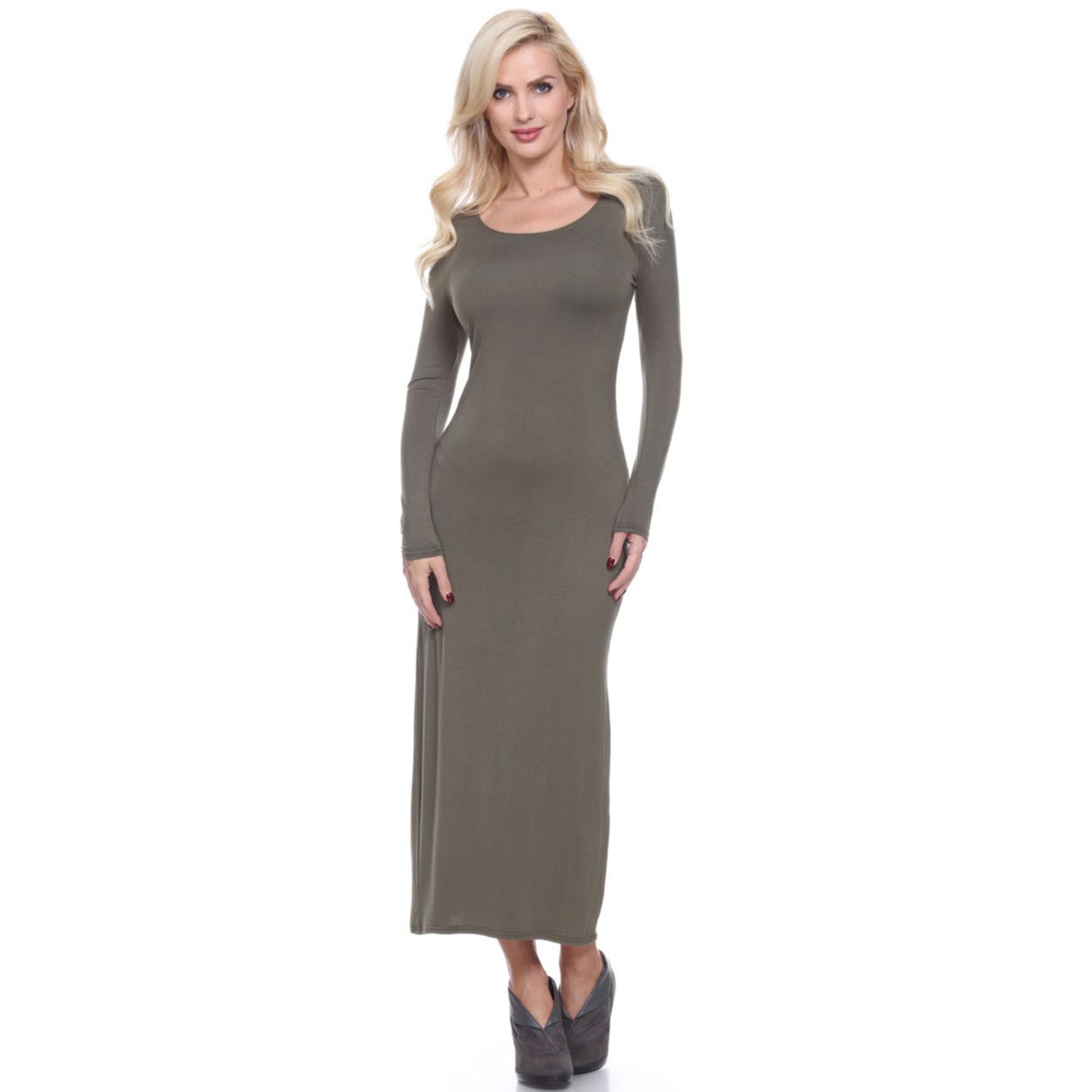 women's solid maxi dress