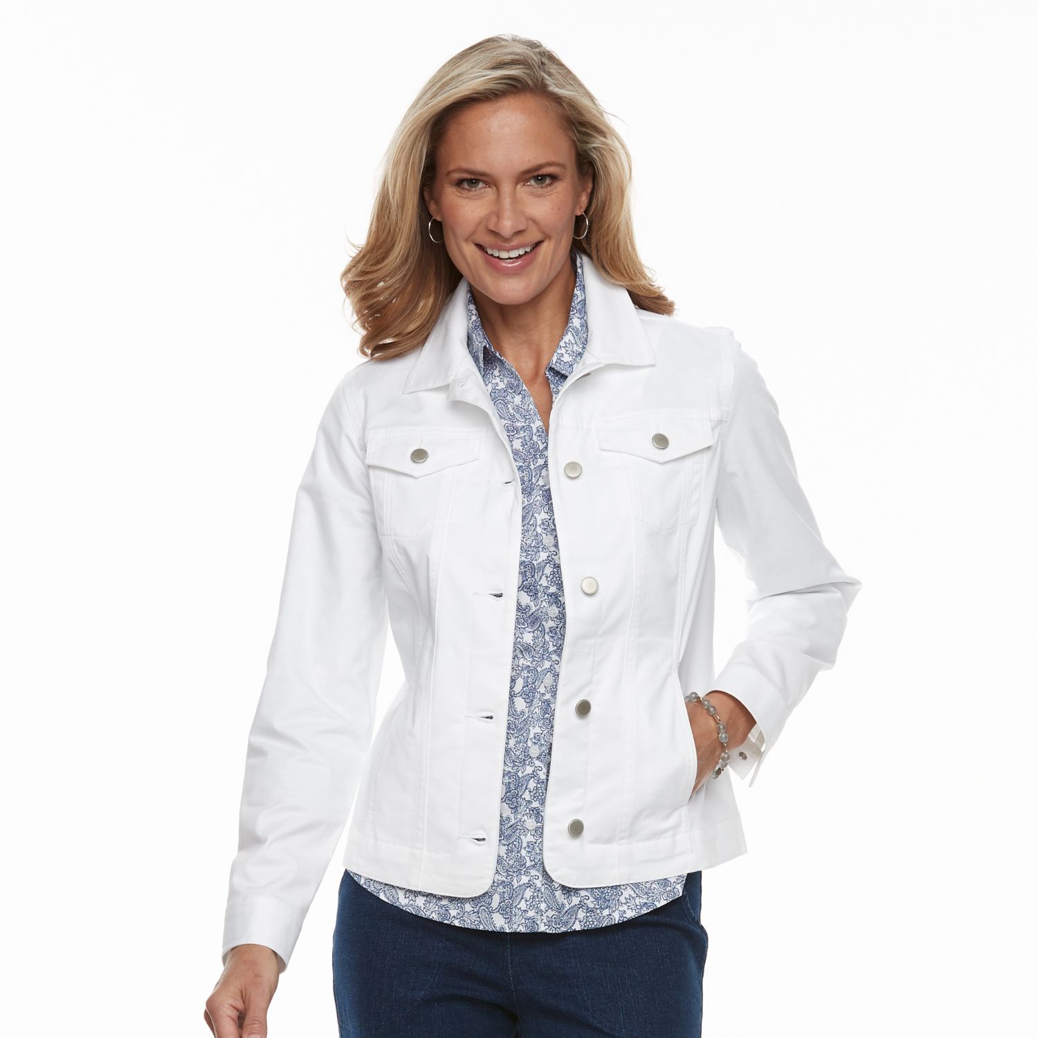 kohls white jean jacket