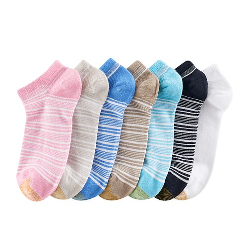 Women's GOLDTOE 6-pk. French Stripe Soft Liner Socks + Plus Bonus Pair