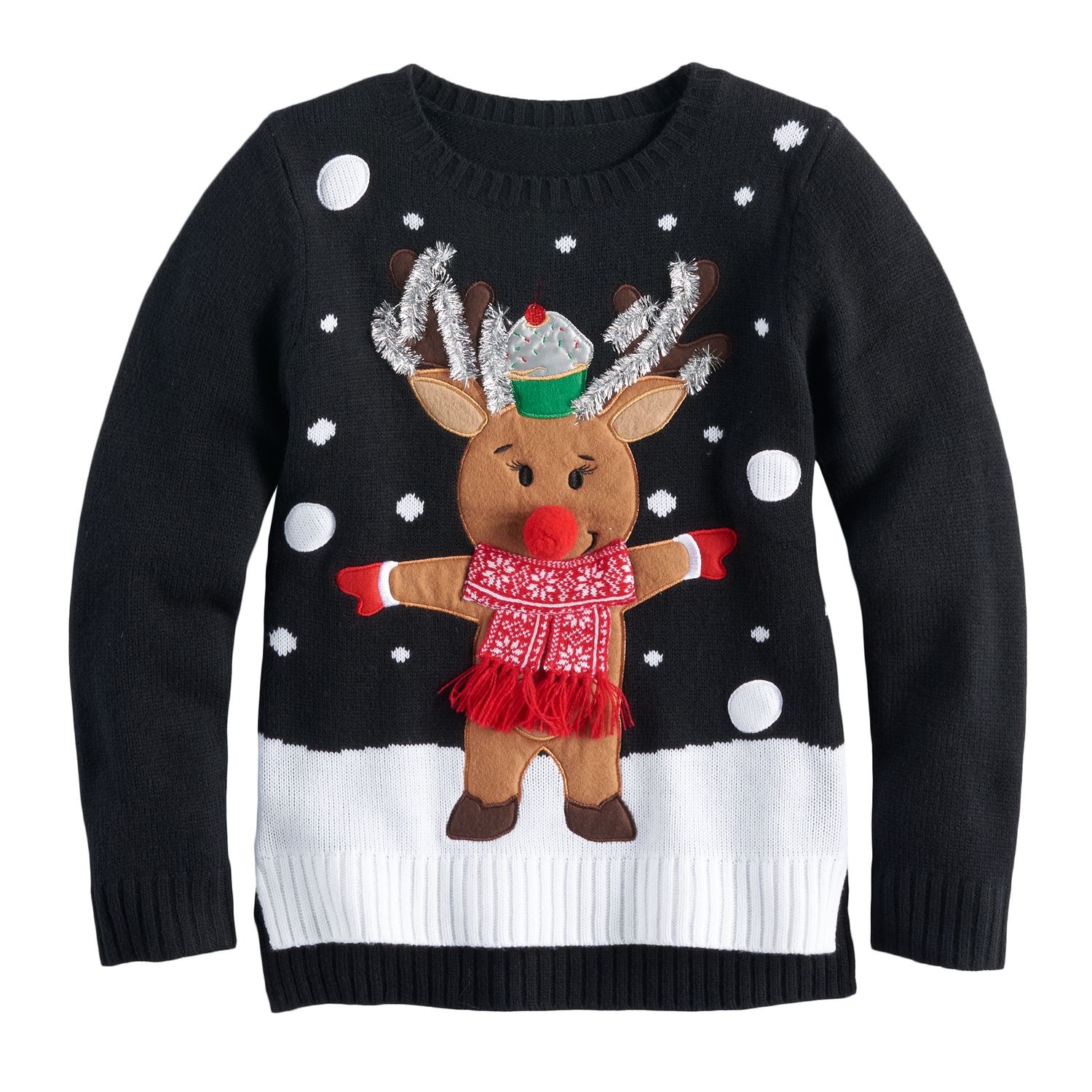 girls light up christmas sweater