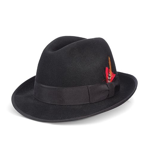 Men's Scala Wool Felt Fedora With Feather