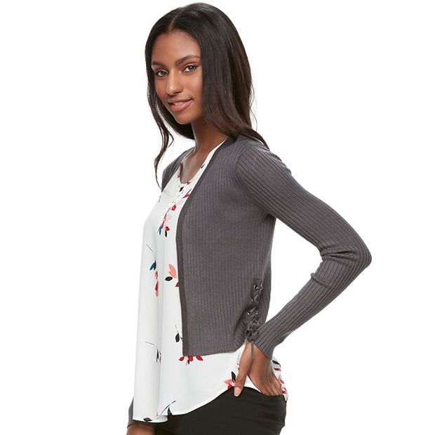 Lace open front cardigan shop