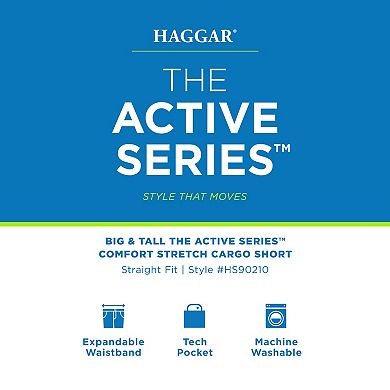 Big & Tall Haggar Straight-Leg Flat-Front Stretch Cargo Shorts