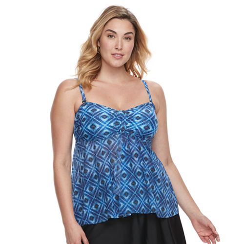 flyaway tankini top plus size