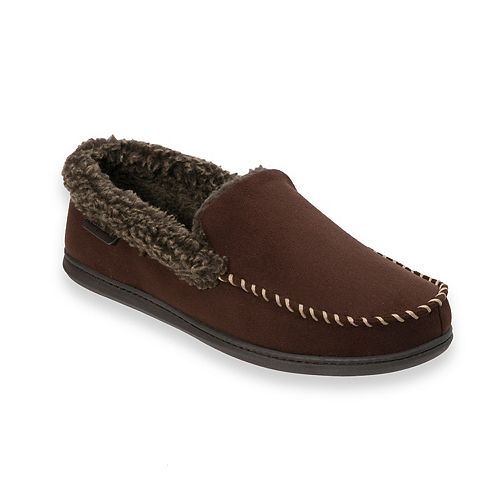 Men's Dearfoams Microfiber Whipstitch Wide-Width Clog Slippers