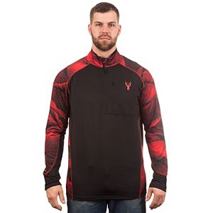 Men's Huntworth Colorblock Camouflage Performance Fleece Quarter-Zip Pullover