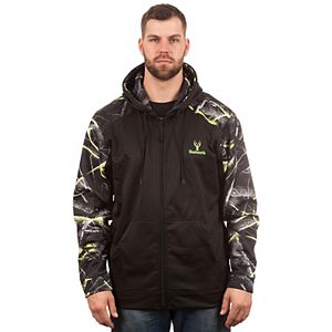 Men's Huntworth Camo Colorblock Performance Stretch Fleece Hooded Jacket