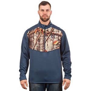 Men's Huntworth Camo Colorblock Performance Stretch Half-Zip Pullover