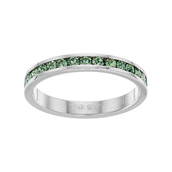 Traditions Jewelry Company Sterling Silver Crystal Birthstone Eternity Ring