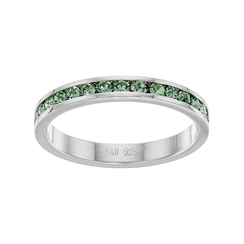 Traditions Jewelry Company Sterling Silver Crystal Birthstone Eternity Ring, Women's, Size: 8, August