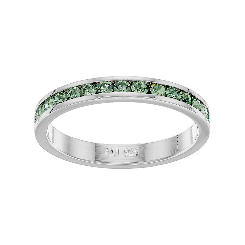 Traditions Jewelry Company Sterling Silver Crystal Birthstone Eternity Ring