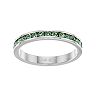 Traditions Jewelry Company Sterling Silver Crystal Birthstone Eternity Ring