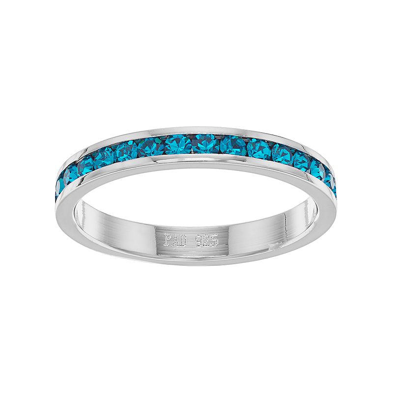 Traditions Jewelry Company Sterling Silver Crystal Birthstone Eternity Ring, Women's, Size: 5, December
